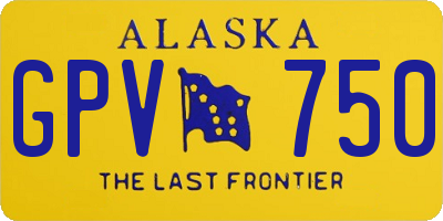 AK license plate GPV750