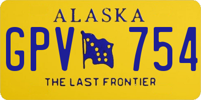 AK license plate GPV754