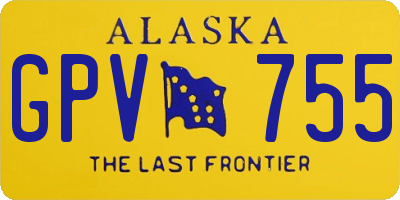 AK license plate GPV755
