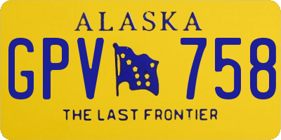AK license plate GPV758