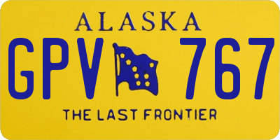 AK license plate GPV767