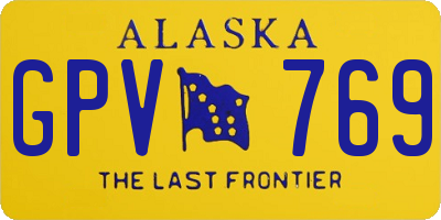 AK license plate GPV769