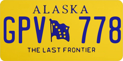 AK license plate GPV778