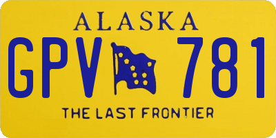 AK license plate GPV781