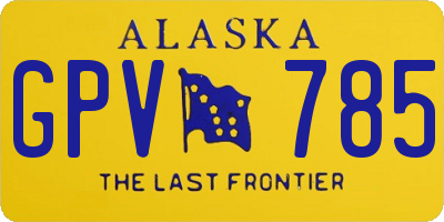 AK license plate GPV785