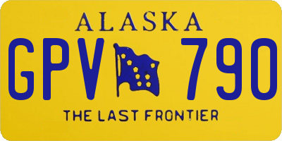 AK license plate GPV790