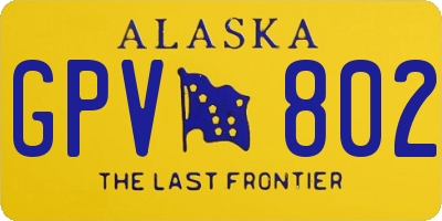 AK license plate GPV802