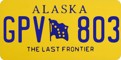 AK license plate GPV803