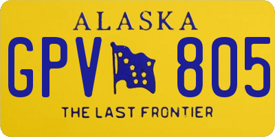 AK license plate GPV805