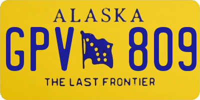 AK license plate GPV809