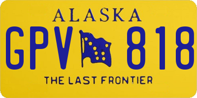 AK license plate GPV818