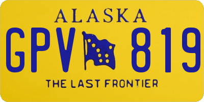 AK license plate GPV819