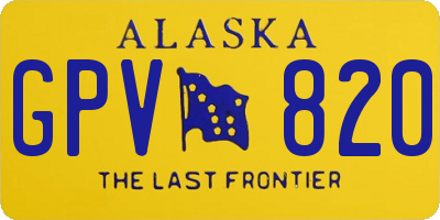 AK license plate GPV820