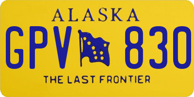 AK license plate GPV830