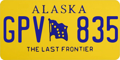 AK license plate GPV835