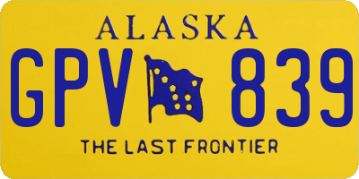 AK license plate GPV839