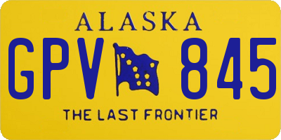 AK license plate GPV845