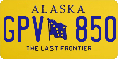 AK license plate GPV850