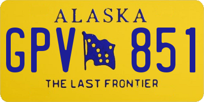 AK license plate GPV851