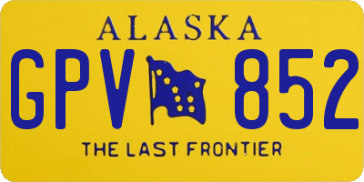 AK license plate GPV852