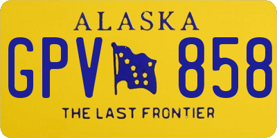 AK license plate GPV858