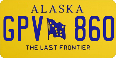 AK license plate GPV860