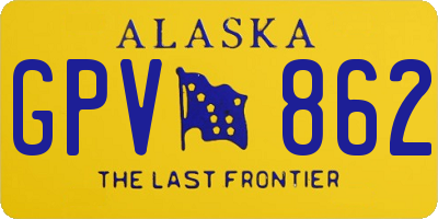 AK license plate GPV862