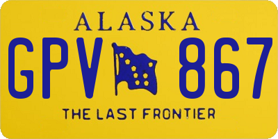 AK license plate GPV867