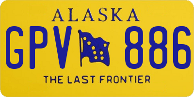 AK license plate GPV886