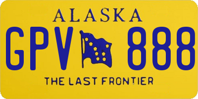 AK license plate GPV888