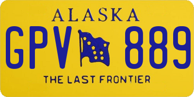 AK license plate GPV889