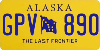 AK license plate GPV890