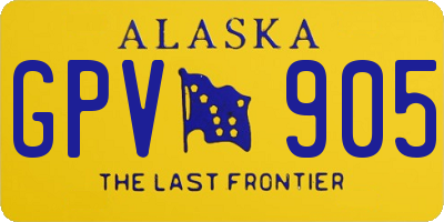 AK license plate GPV905