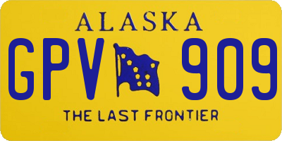 AK license plate GPV909