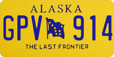 AK license plate GPV914
