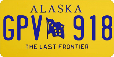 AK license plate GPV918