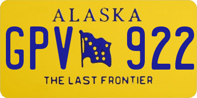 AK license plate GPV922