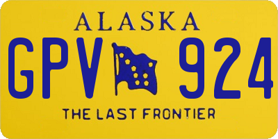 AK license plate GPV924