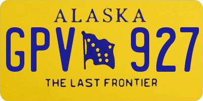 AK license plate GPV927