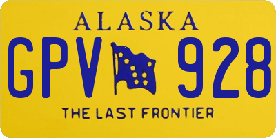 AK license plate GPV928