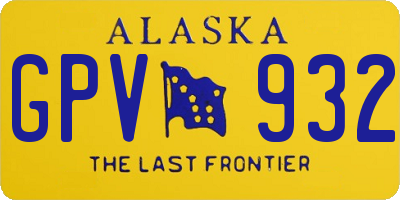 AK license plate GPV932