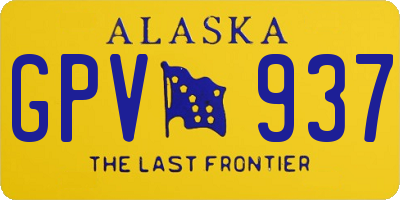 AK license plate GPV937