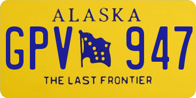 AK license plate GPV947