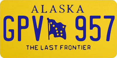 AK license plate GPV957