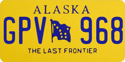AK license plate GPV968
