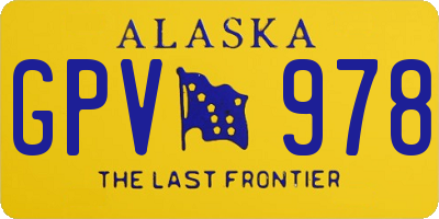 AK license plate GPV978