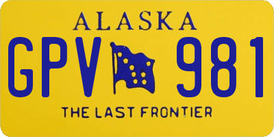 AK license plate GPV981