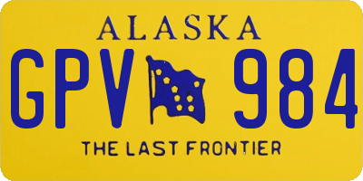 AK license plate GPV984