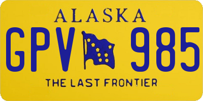 AK license plate GPV985
