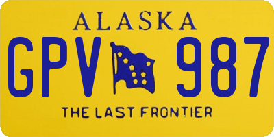 AK license plate GPV987